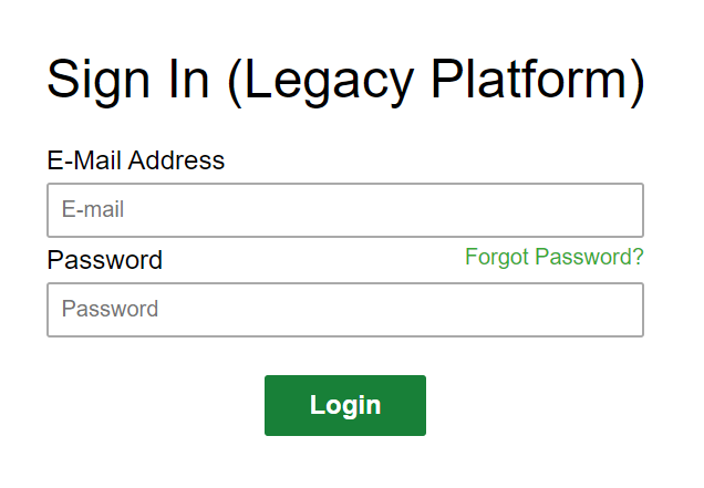 SSL For Free Legacy login page